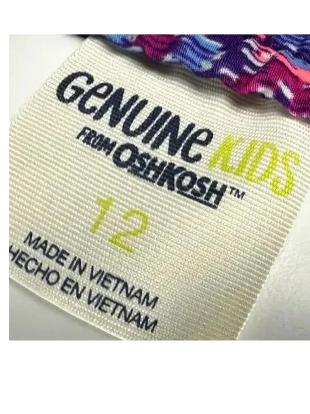 OshKosh Girls Jogger Pants Purple Multicolor Print Size 12 NWT Elastic Waist